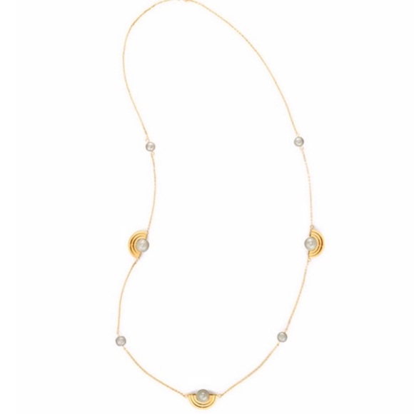TORY BURCH • Spinning Pearl Rosary Necklace - Picture 3 of 5